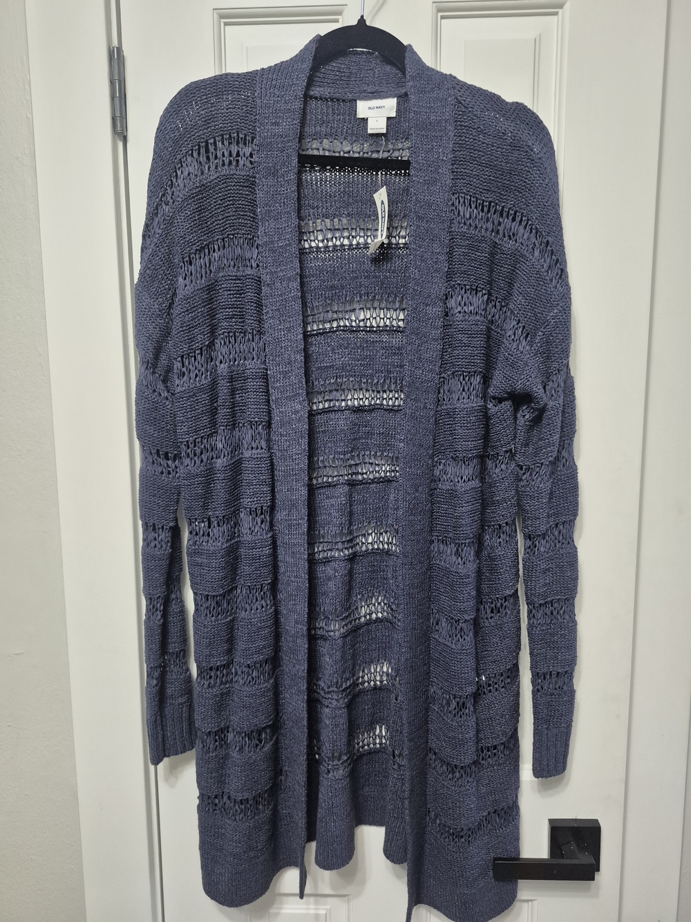 NWT Old Navy Open-Front Pointelle Knit Cardigan - Blue